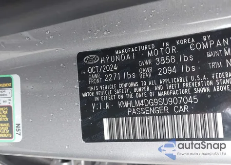 2025 Hyundai Elantra Sel Sport из США, поврежденный, VIN KMHLM4DG9SU907045